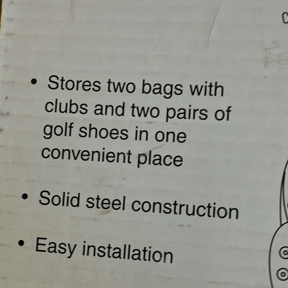 NIB The Container Store Golf Rack storage solid steel wall Mount - Picture 7 of 9